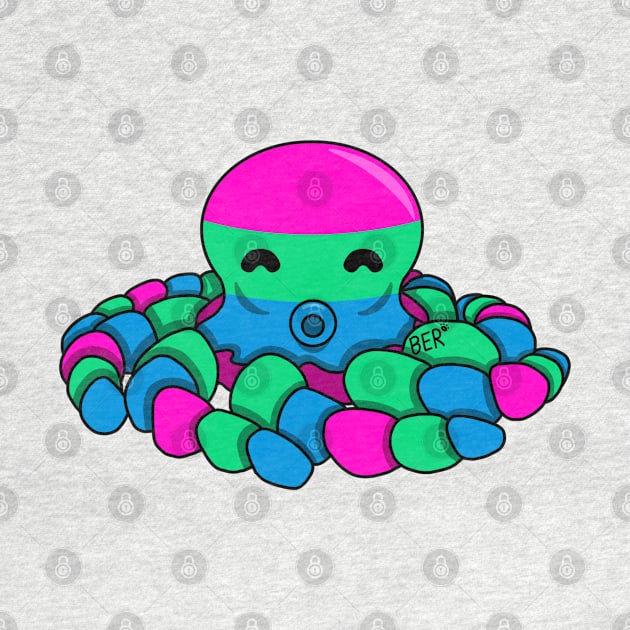 Polysexual Pride Fidget Octopus by SentABearToSpace 